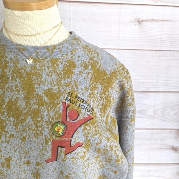 Urban Outfitters Urban Renewal Recycled Splatter Dye Crewneck Sweatshirt Size XL - Picture 9 of 9